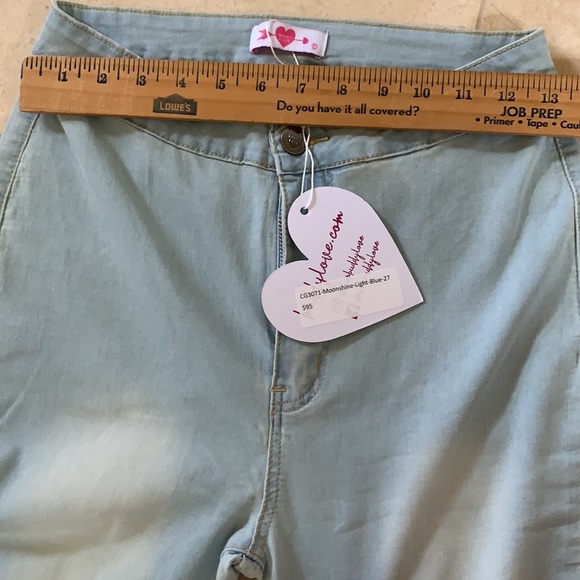 NWT Buddylove moonshine hi waist flare light blue Jean pants sz 27 - Picture 10 of 11